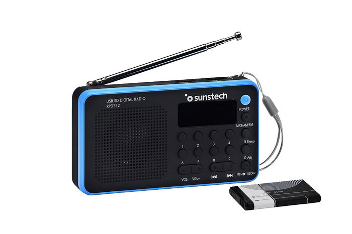 Sunstech Radio Portátil RPDS32BL Negra y Azul Sunstech Radio Portátil RPDS32BL Negra y Azul